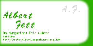 albert fett business card